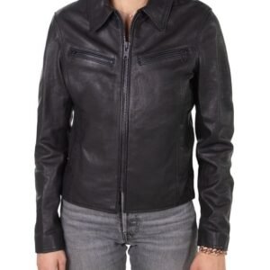 Lambskin Clean Collared Jacket