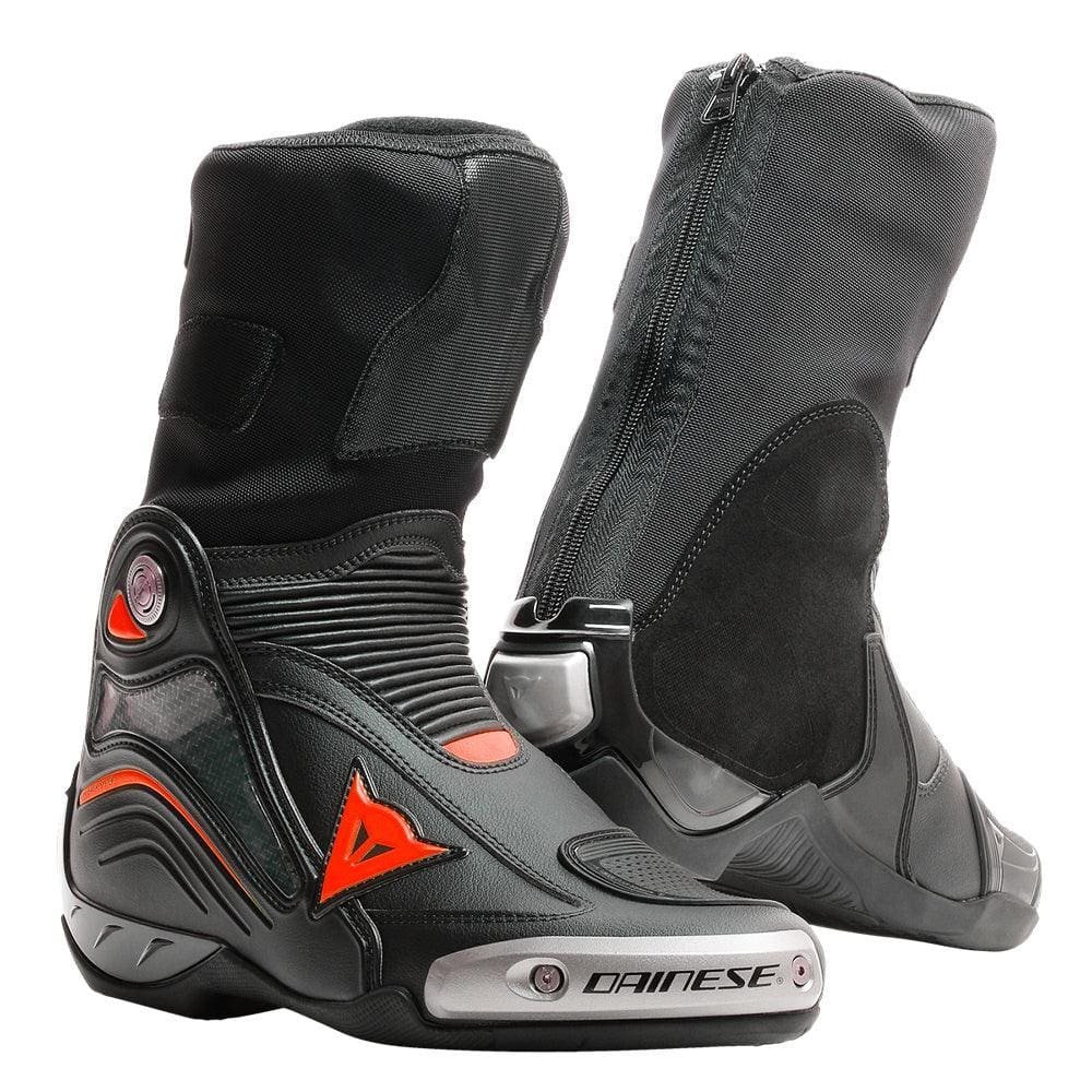 DAINESE MOTORCYCLE LEATHER BOOTS BLACK & RED