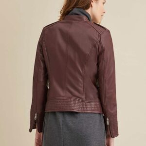 Monica Asymmetrical Leather Jacket