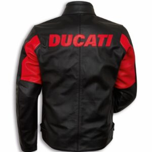 DUCATI CORSE C4 RACING LEATHER JACKET BLACK & RED