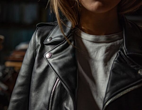 Women's Leather Motorcycle Jacket - Image 6