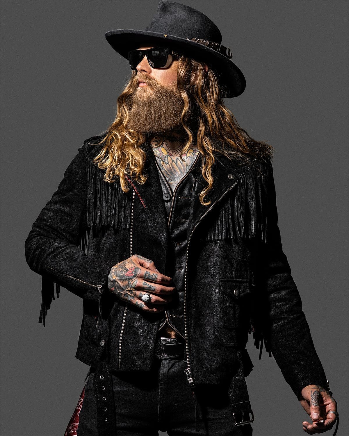 Brown Fringe Suede Leather Jacket Men