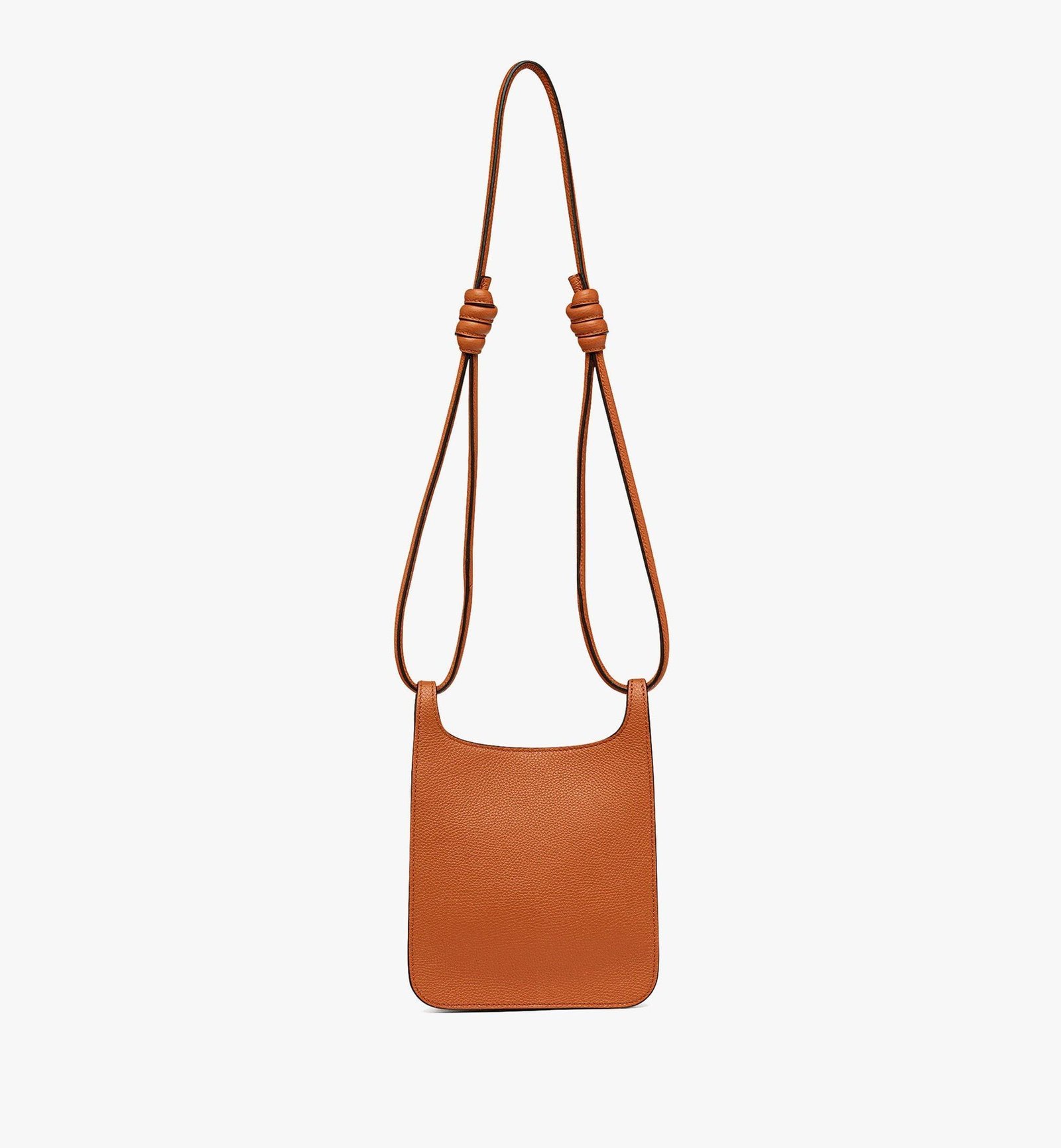 MCM MINI HIMMEL HOBO IN EMBOSSED LOGO LEATHER COGNAC - Image 4