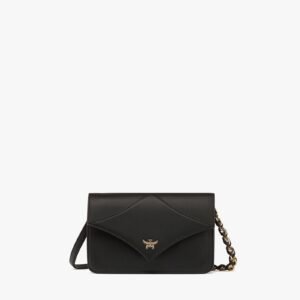 MCM MINI DIAMOND SHOULDER BAG IN SPANISH CALF LEATHER BLACK