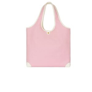 BALMAIN CANVAS AND LEATHER B-ARMY GROCERY BAG