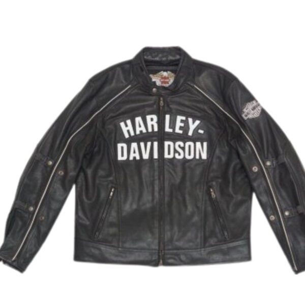 MEN’S HARLEY DAVIDSON BIKER LEATHER JACKET - Image 3