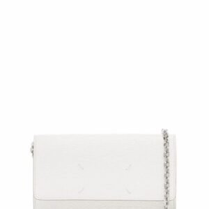 MAISON MARGIELA FOUR-STITCH LEATHER WALLET-ON-CHAIN