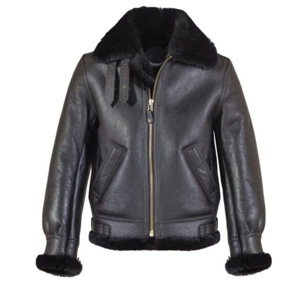 Classic B-3 Sheepskin Leather Bomber Jacket