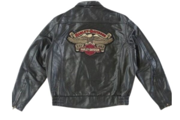 MEN’S HARLEY DAVIDSON BIKER LEATHER JACKET - Image 2