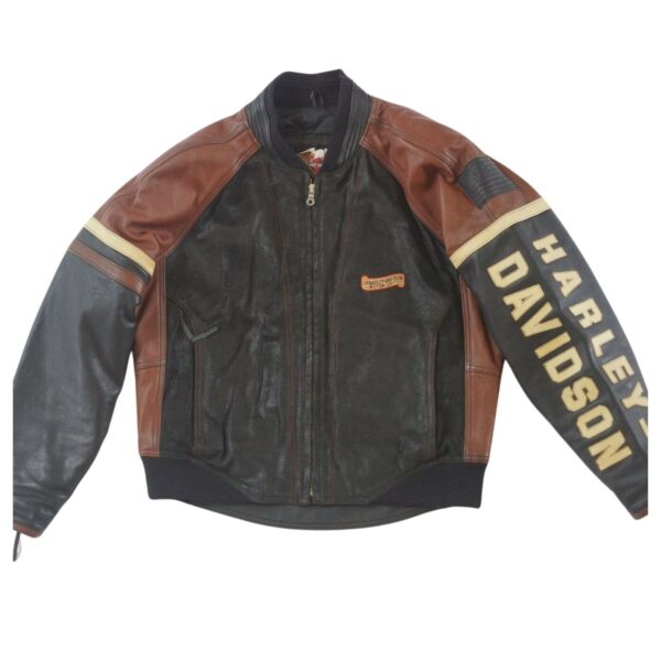 MEN’S HARLEY DAVIDSON BIKER LEATHER JACKET - Image 3