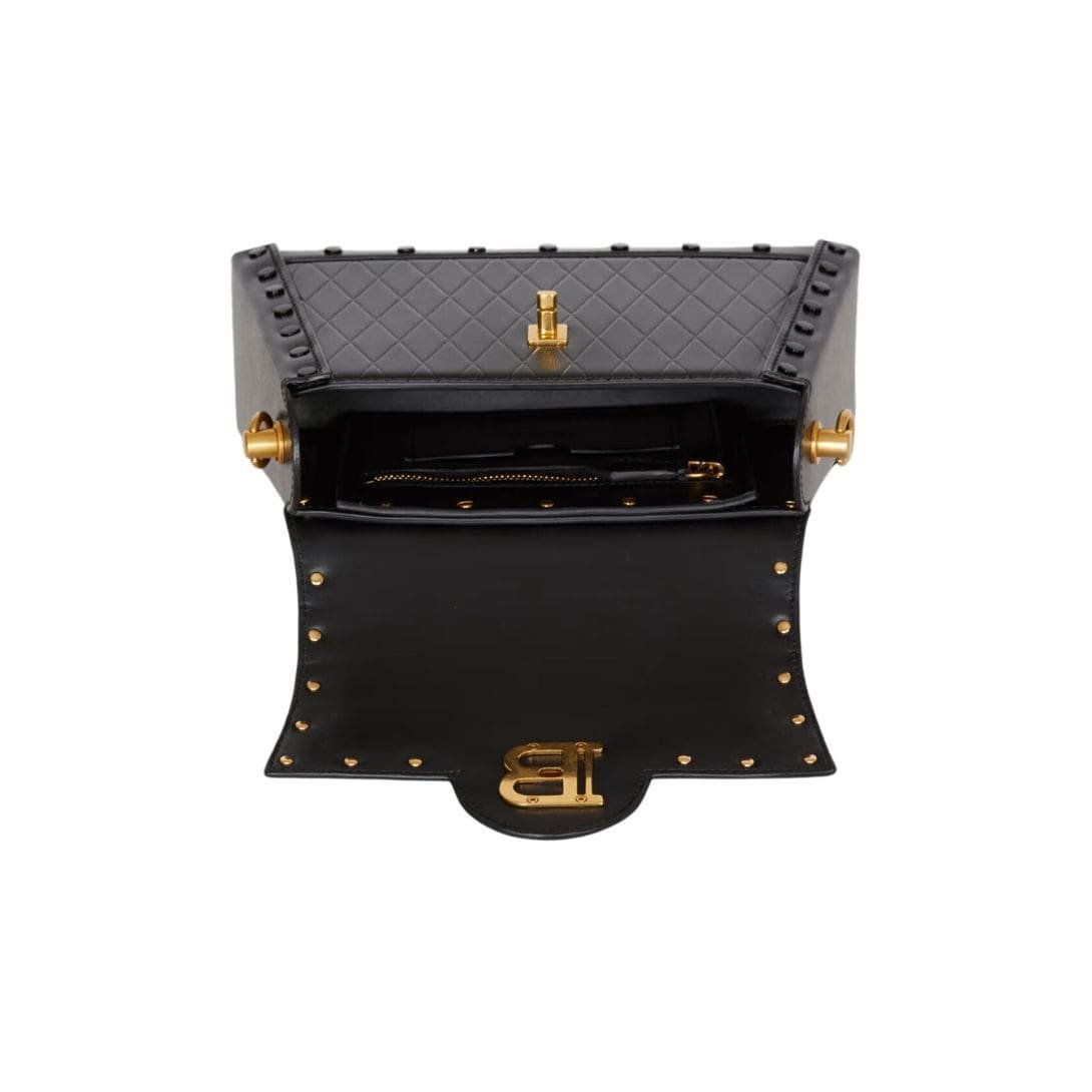 BALMAIN B-BUZZ DYNASTY BAG IN GRID-EMBOSSED CALFSKIN - Image 5