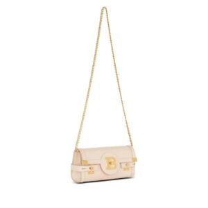 BALMAIN B-BUZZ POUCH 23 LEATHER CLUTCH