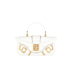 BALMAIN BLAZE CLUTCH BAG IN CROCODILE EFFECT-EMBOSSED LEATHER