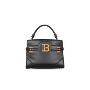 BALMAIN B-BUZZ 22 TOP HANDLE LEATHER BAG