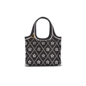 BALMAIN B-ARMY GROCERY BAG IN SATIN AND CRYSTALS