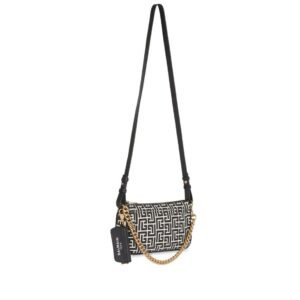 BALMAIN MONOGRAM CANVAS B-ARMY CLUTCH BAG