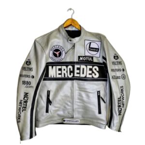 MERCEDES BENZ RACING LEATHER JACKET RARE STREETWEAR