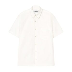 NANUSHKA ADAM SHORT SLEEVE POPLIN SHIRT WHITE