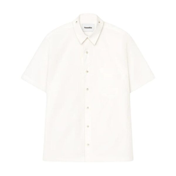 NANUSHKA ADAM SHORT SLEEVE POPLIN SHIRT WHITE