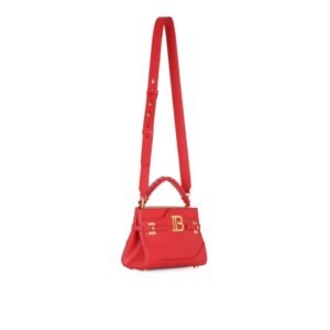 BALMAIN B-BUZZ 22 TOP HANDLE LEATHER BAG