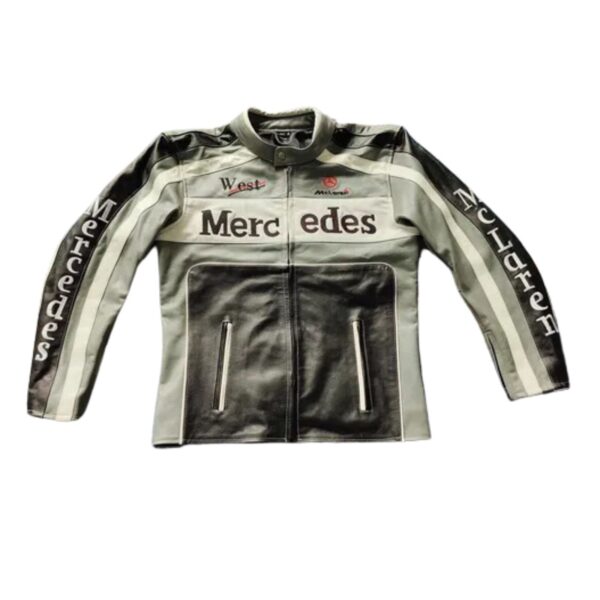 MERCEDES X MCLAREN LEATHER JACKET STREETWEAR RACING