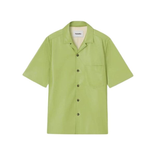 NANUSHKA BODIL SALE SHORT-SLEEVE HIRT GREEN