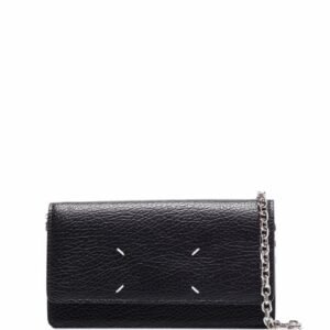 MAISON MARGIELA FOUR-STITCH LEATHER WALLET-ON-CHAIN