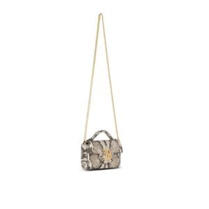 BALMAIN B-BUZZ SNAKESKIN-EFFECT LEATHER MINI BAG