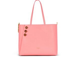 BALMAIN EMBLÈME GRAINED LEATHER TOTE BAG
