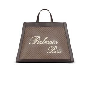 BALMAIN OLIVIER’s CABAS IN CANVAS AND LEATHER