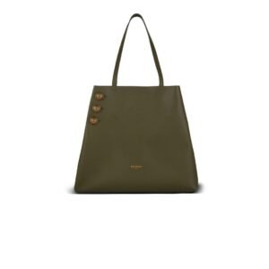 BALMAIN EMBLÈME LEATHER TOTE BAG