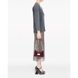 MAISON MARGIELA MICRO GLAM SLAM VELVET SHOULDER BAG