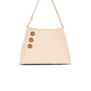 BALMAIN EMBLEME HANDBAG IN GRAINED LEATHER