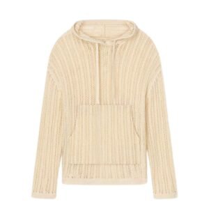 NANUSHKA ALESSO CROCHET HOODIE NUDE