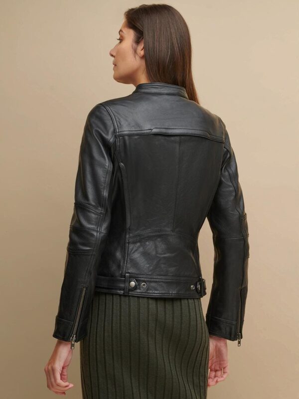 Morgan Biker Leather Jacket - Image 2