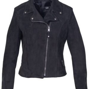 Women’s Fitted Suede Motorcycle Jacket