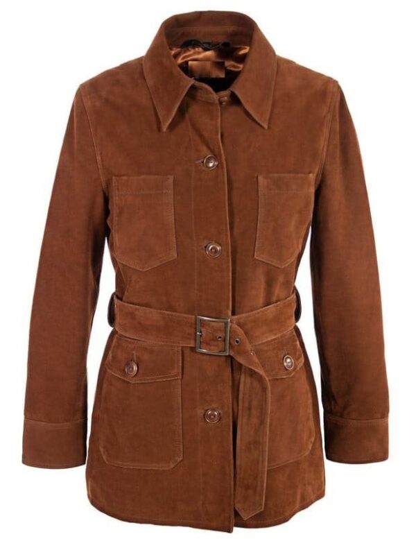 Women's Suede Safari Jacket - Image 7