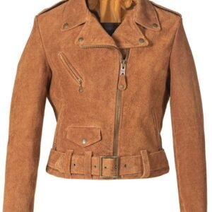 Women’s Rough Out Cow Suede Cropped Perfecto Jacket