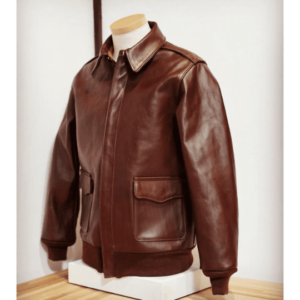 Men Rusty Browm Leather Jacket