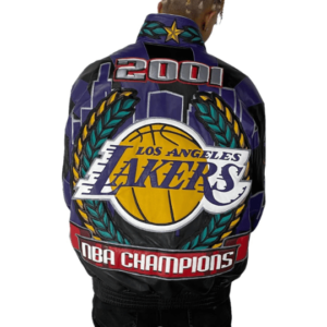 Los Angeles Lakers 2001 Championship Genuine Leather Jacket, Back2Back Los Angeles Lakers NBA Champions NBA Western Conference Gifts for Him