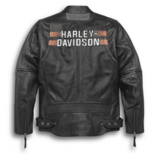 MEN’S WRIT HARLEY DAVIDSON BLACK BIKER MOTORCYCLE GENUINE LEATHER JACKET