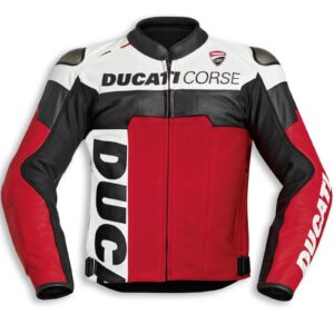 DUCATI CORSE C5 MOTORBIKE RACING LEATHER JACKET