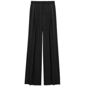 SAINT LAURENT TUXEDO PANTS IN GRAIN DE POUDRE