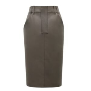 SAINT LAURENT PENCIL SKIRT IN SHINY LAMBSKIN
