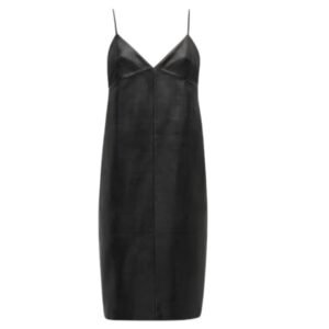 SAINT LAURENT BACKLESS SLIP DRESS IN LAMBSKIN