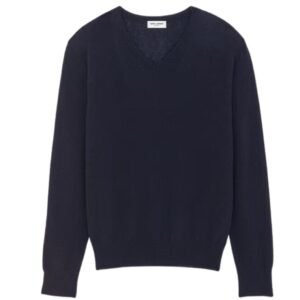 SAINT LAURENT V NECK SWEATER IN CASHMERE AND SILK