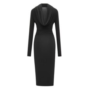 SAINT LAURENT COWL BACK DRESS IN JERSEY