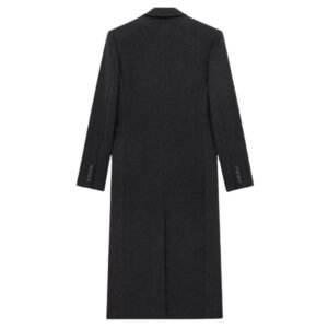 SAINT LAURENT LONG COAT IN CASHMERE AND WOOL FELT