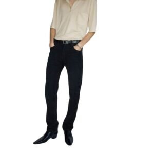 SAINT LAURENT SLIM FIT JEANS IN CARBON BLACK DENIM