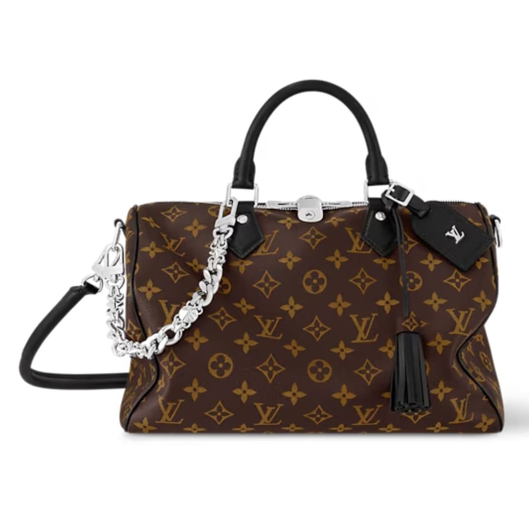 LOUIS VUITTON SPEEDY SOFT 30 DARK MONOGRAM BLACK MONOGRAM